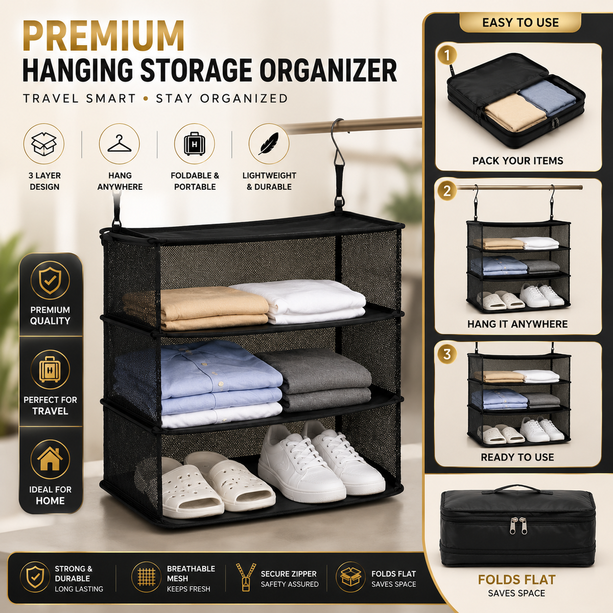 3 Layer Travel Organizer